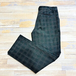 HILARY RADLEY  Grey plaid straight-leg pants